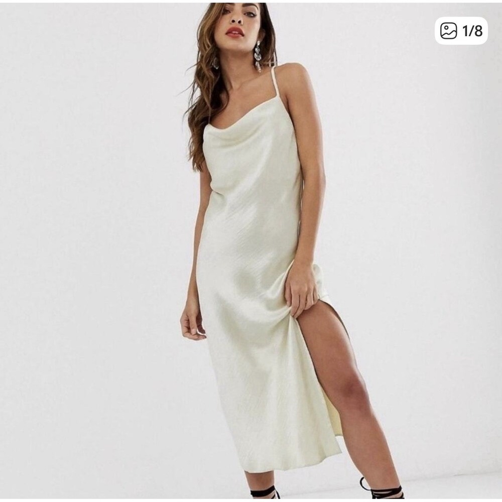 4th Reckless White Slip Bridal Shower Dress Side Split Sz 12